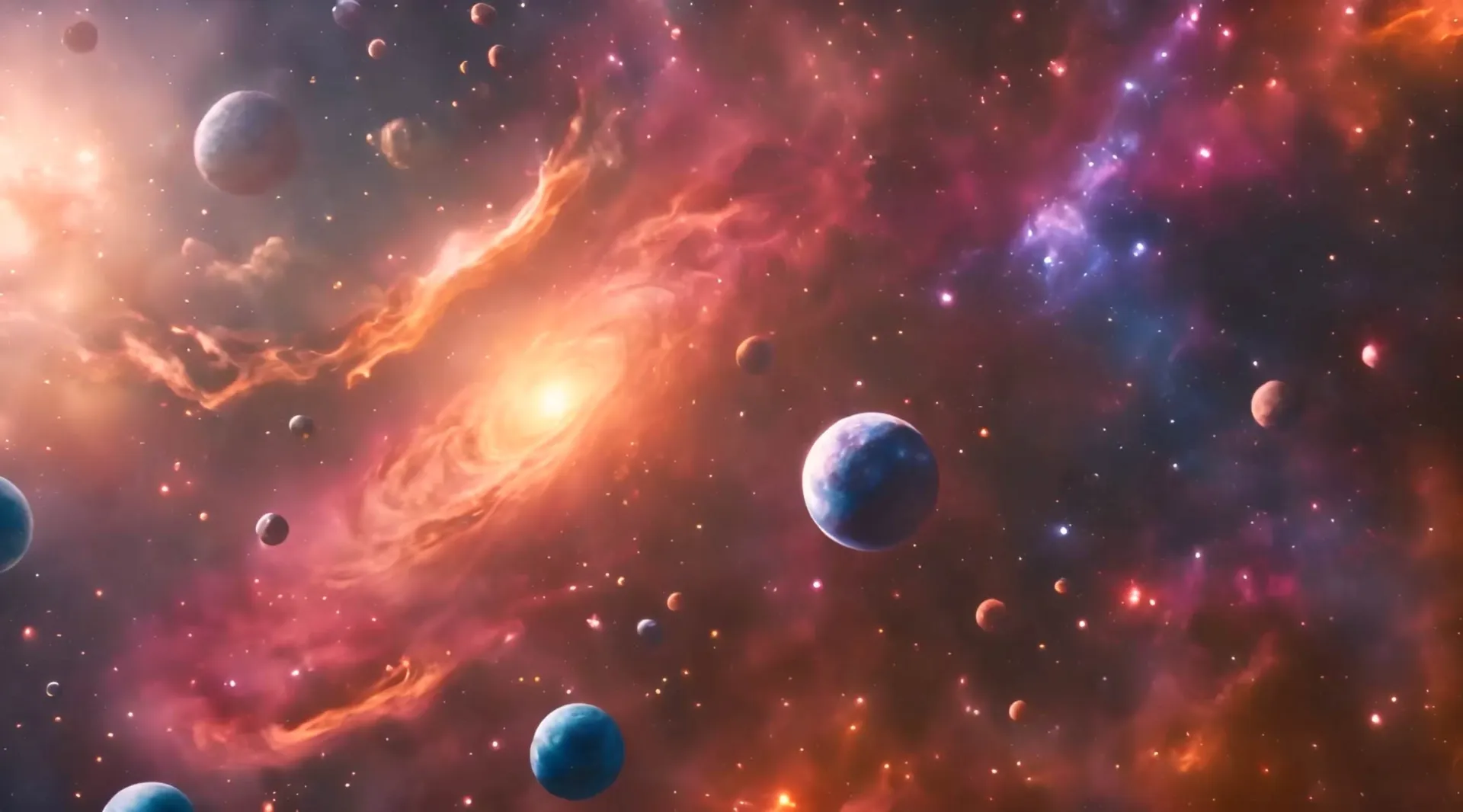 Cosmic Dance Nebula and Planets Video